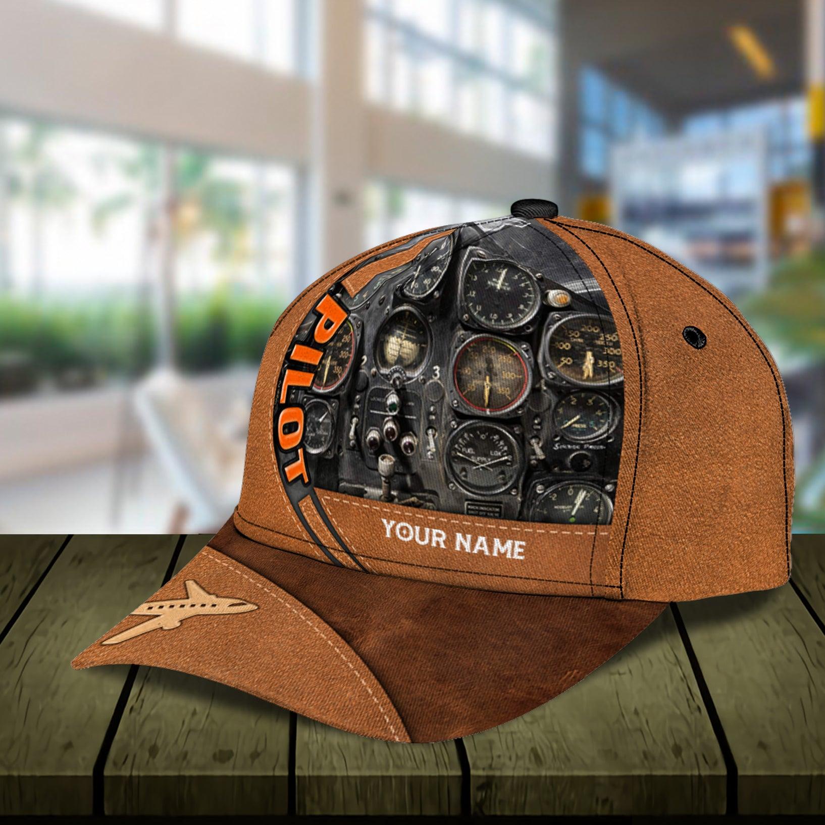 Personalized Pilot Classic Cap, Personalized Gift for Pilot Trucker Hats Custom Hats Gifts For Men & Women