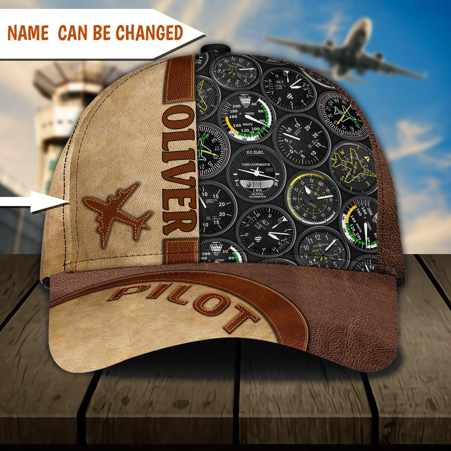 Personalized Pilot Classic Cap, Personalized Gift for Pilot Trucker Hats Custom Hats Gifts For Men & Women