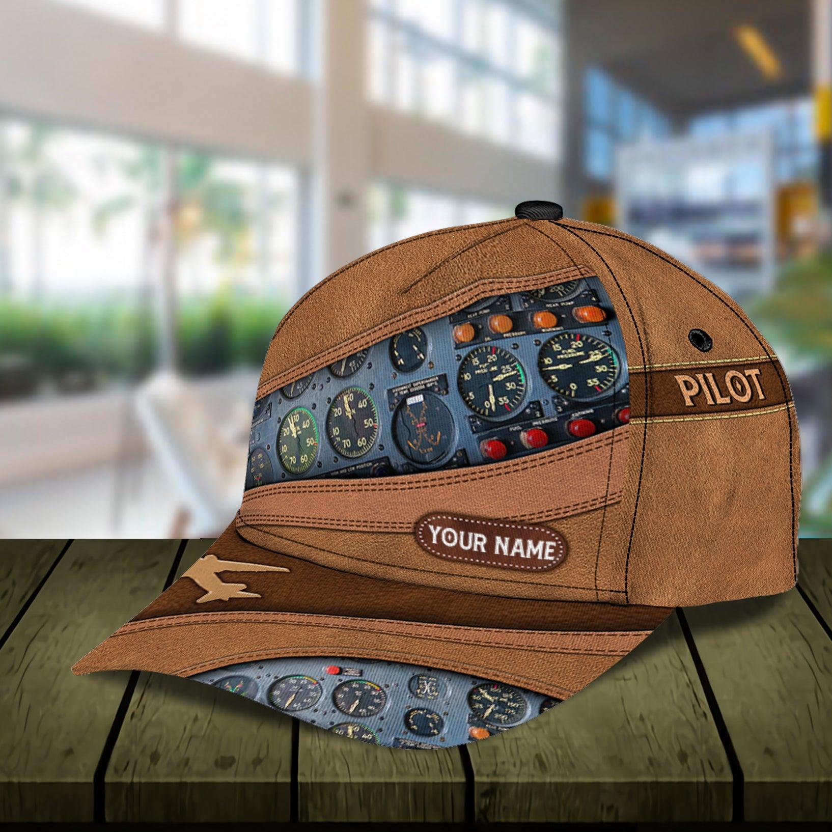 Personalized Pilot Classic Cap, Personalized Gift for Pilot Trucker Hats Custom Hats Gifts For Men & Women