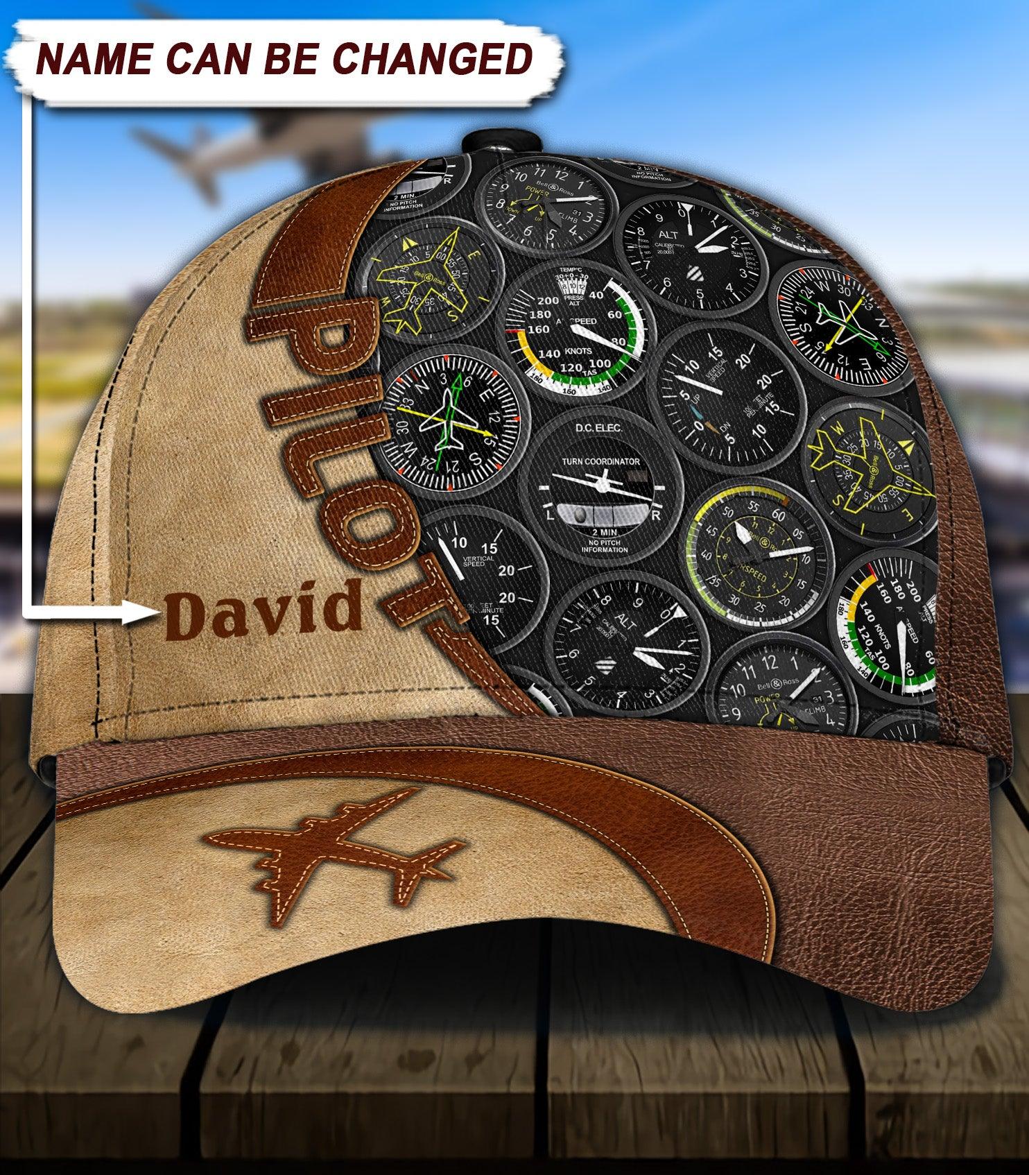 Personalized Pilot Classic Cap, Personalized Gift for Pilot Trucker Hats Custom Hats Gifts For Men & Women