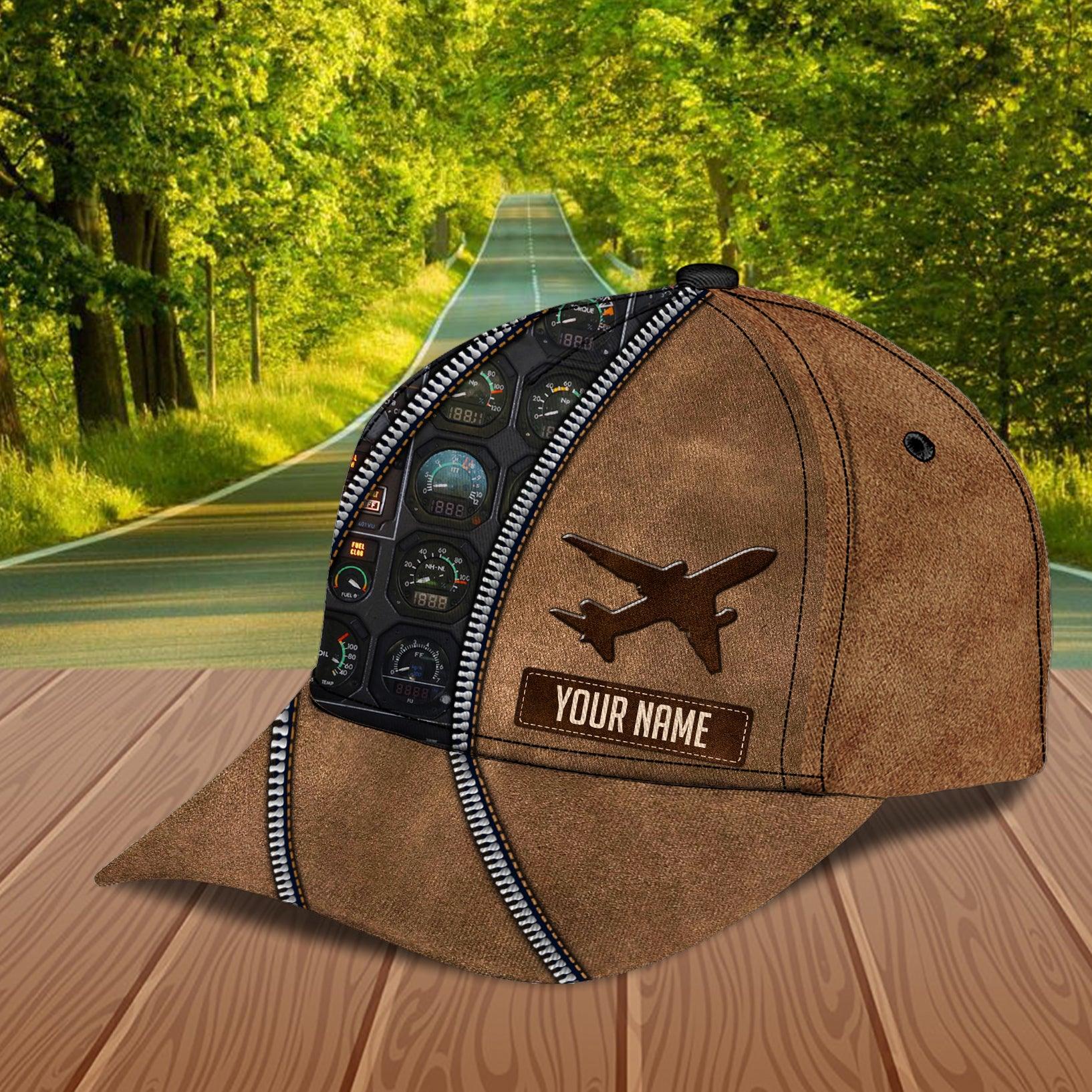 Personalized Pilot Classic Cap, Personalized Gift for Pilot Trucker Hats Custom Hats Gifts For Men & Women