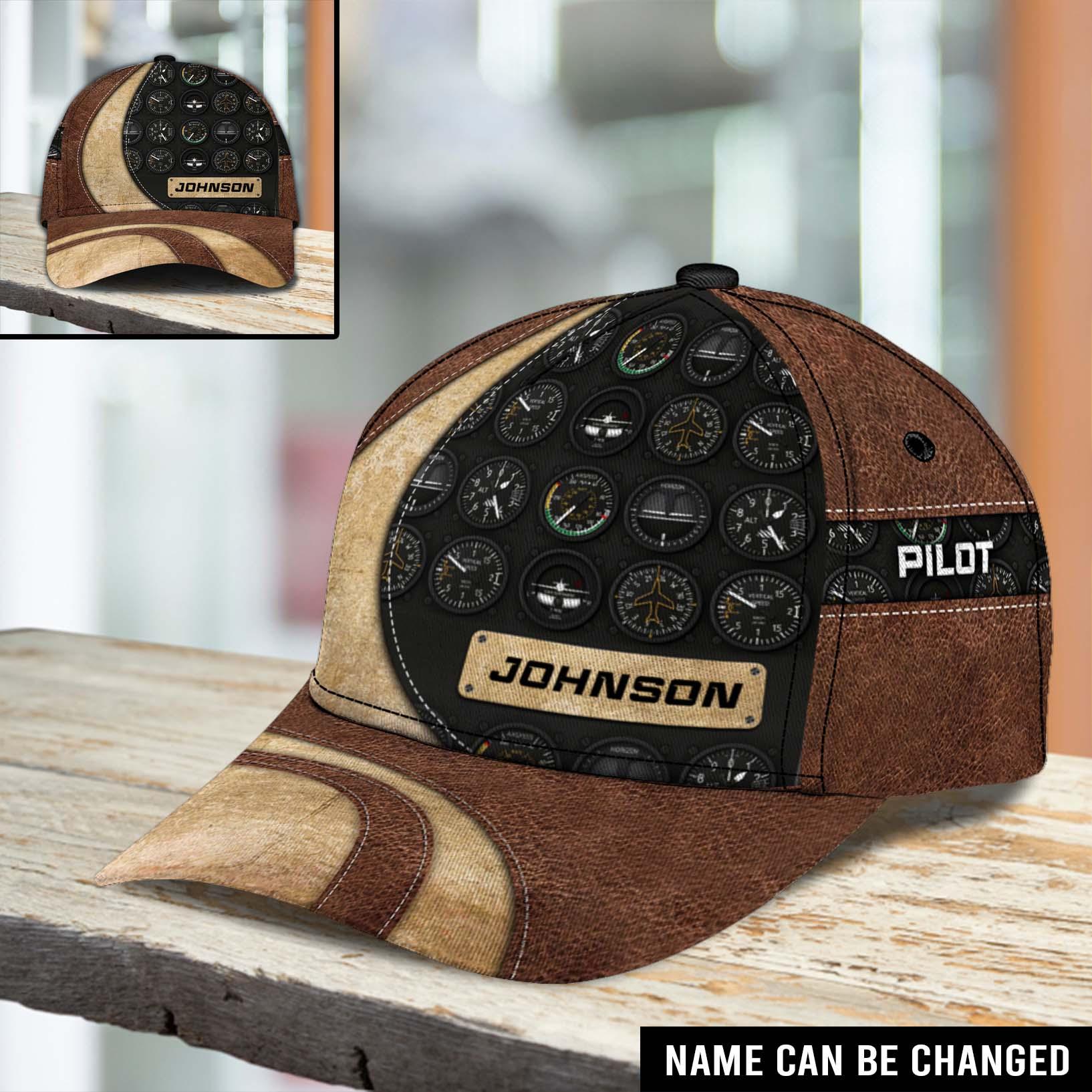Personalized Pilot Classic Cap, Personalized Gift for Pilot Trucker Hats Custom Hats Gifts For Men & Women
