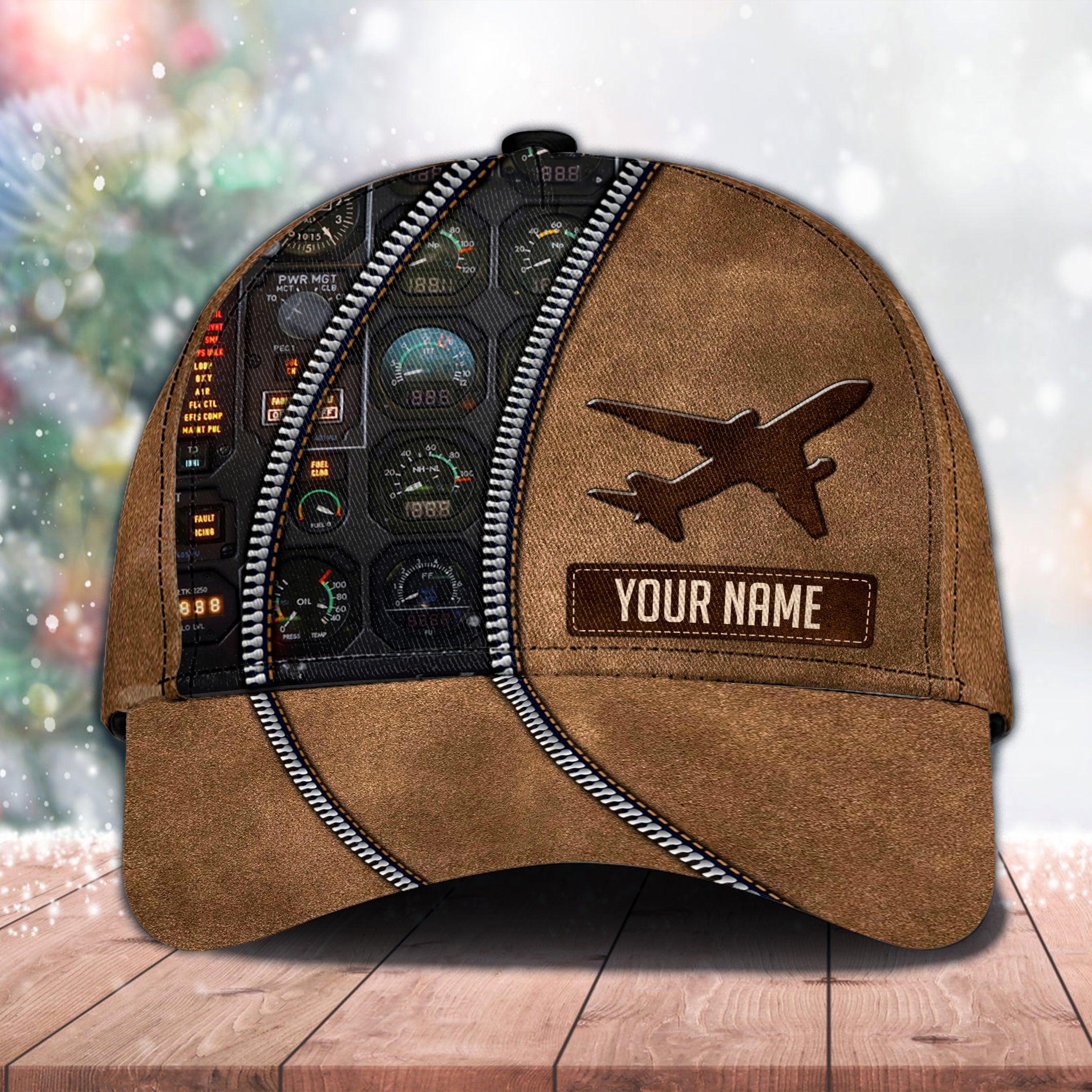 Personalized Pilot Classic Cap, Personalized Gift for Pilot Trucker Hats Custom Hats Gifts For Men & Women