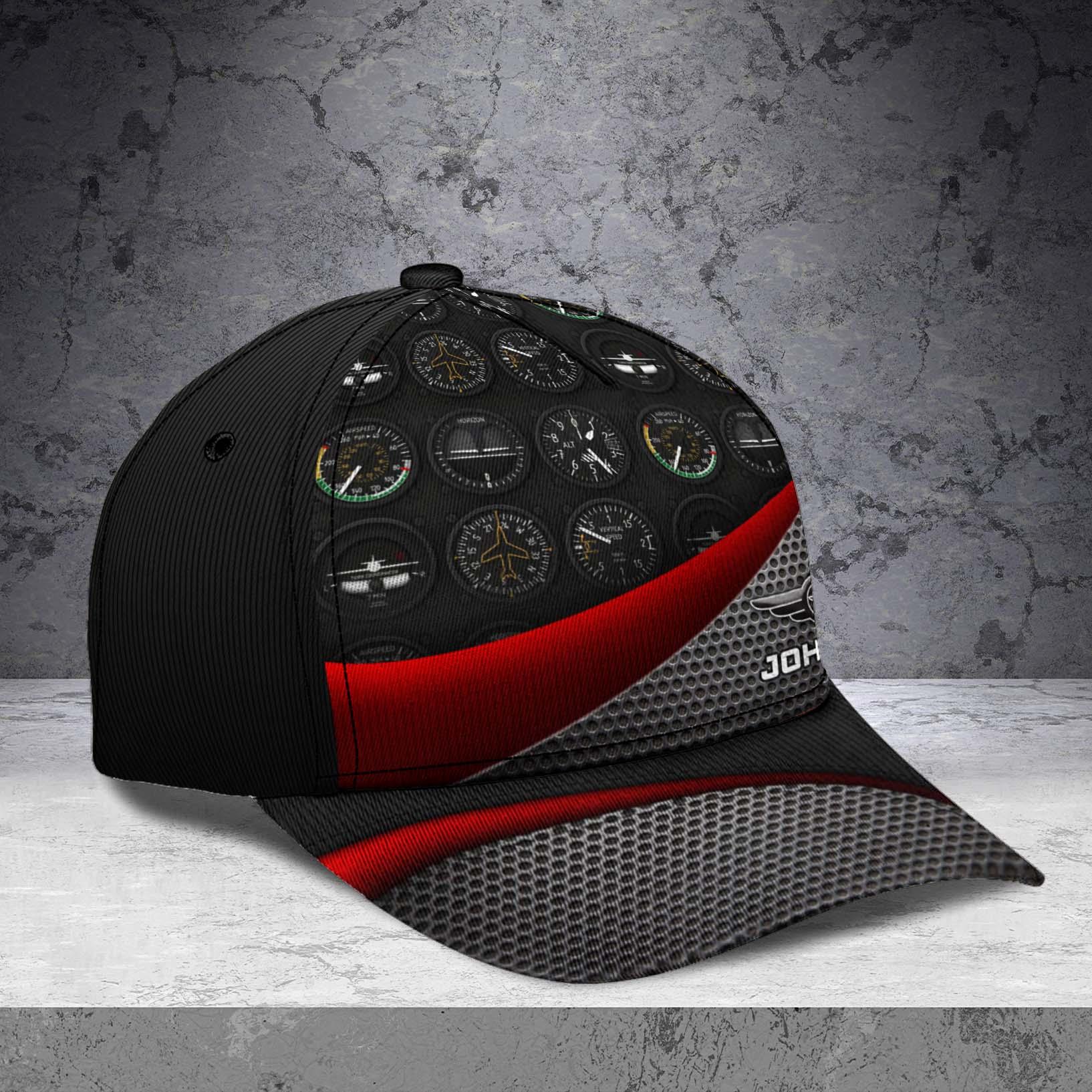 Personalized Pilot Classic Cap, Personalized Gift for Pilot Trucker Hats Custom Hats Gifts For Men & Women
