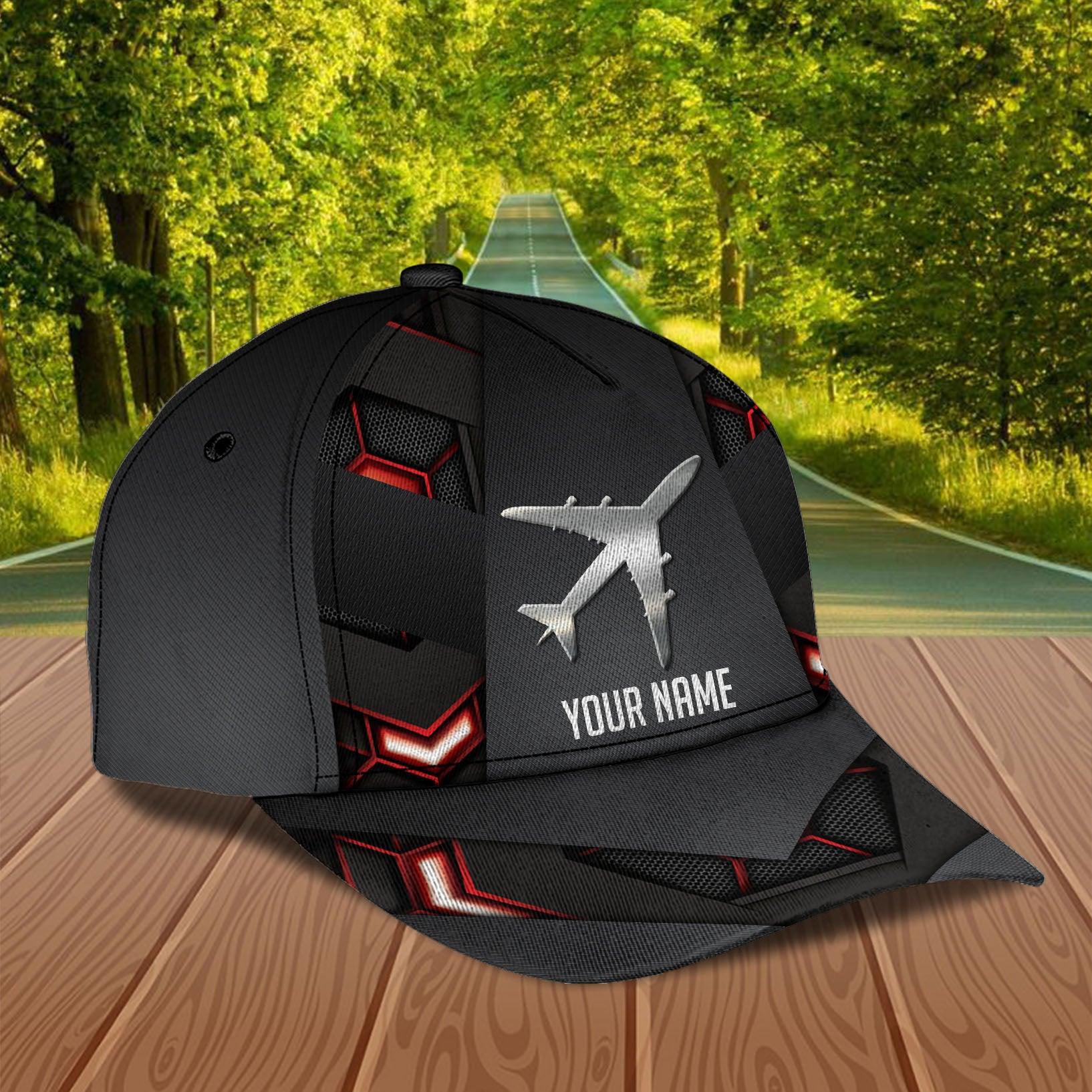 Personalized Pilot Classic Cap, Personalized Gift for Pilot Trucker Hats Custom Hats Gifts For Men & Women