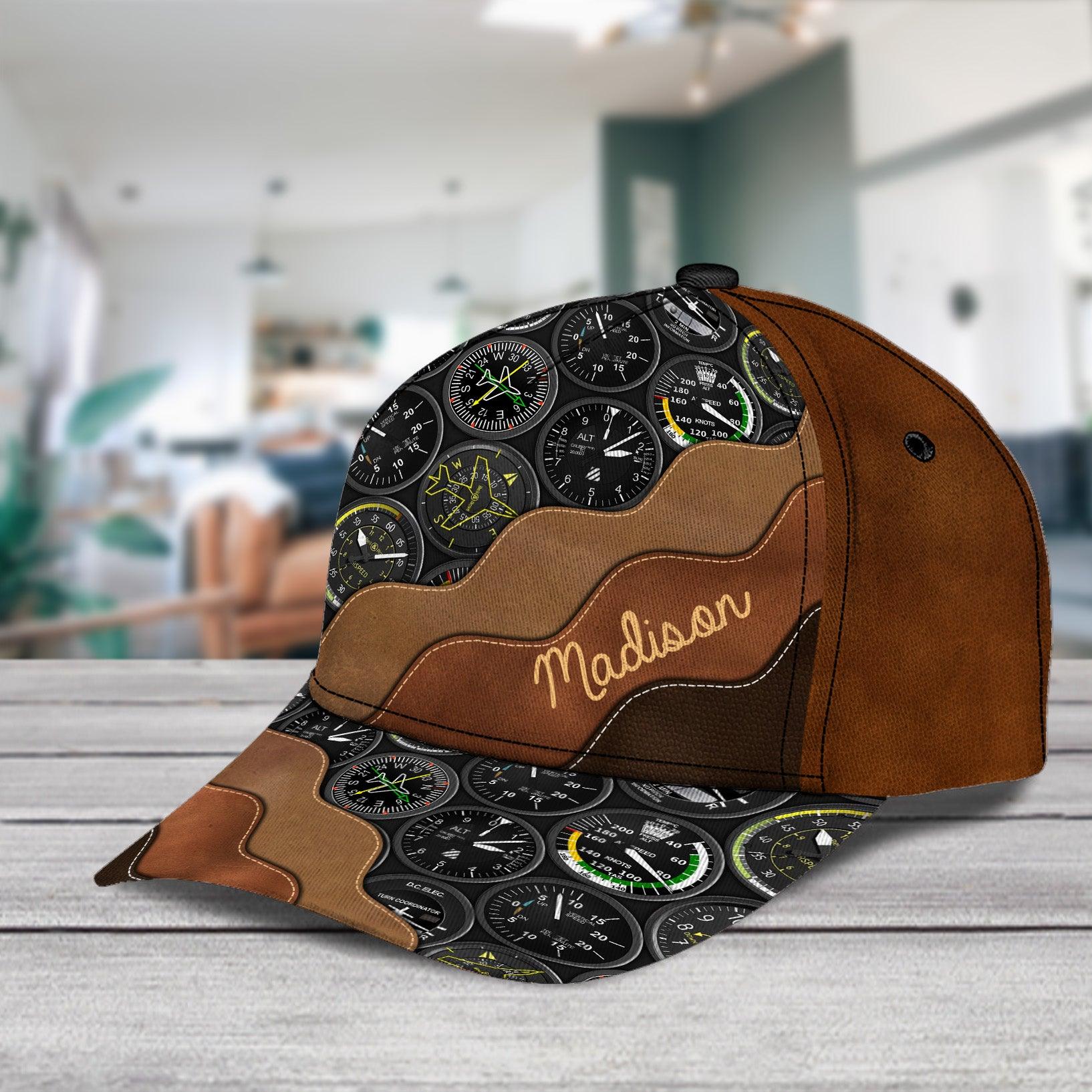 Personalized Pilot Classic Cap, Personalized Gift for Pilot Trucker Hats Custom Hats Gifts For Men & Women