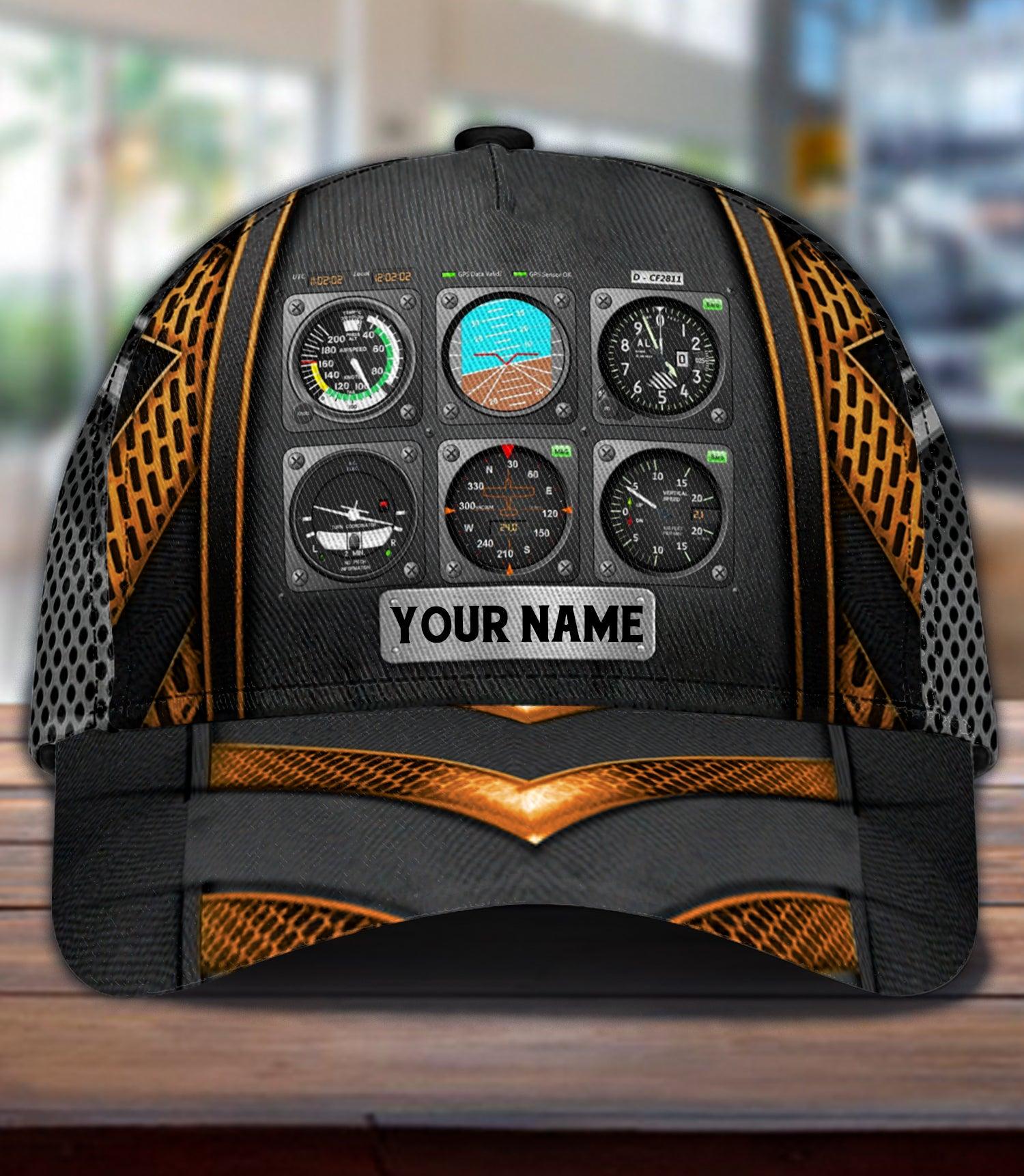 Personalized Pilot Classic Cap, Personalized Gift for Pilot Trucker Hats Custom Hats Gifts For Men & Women