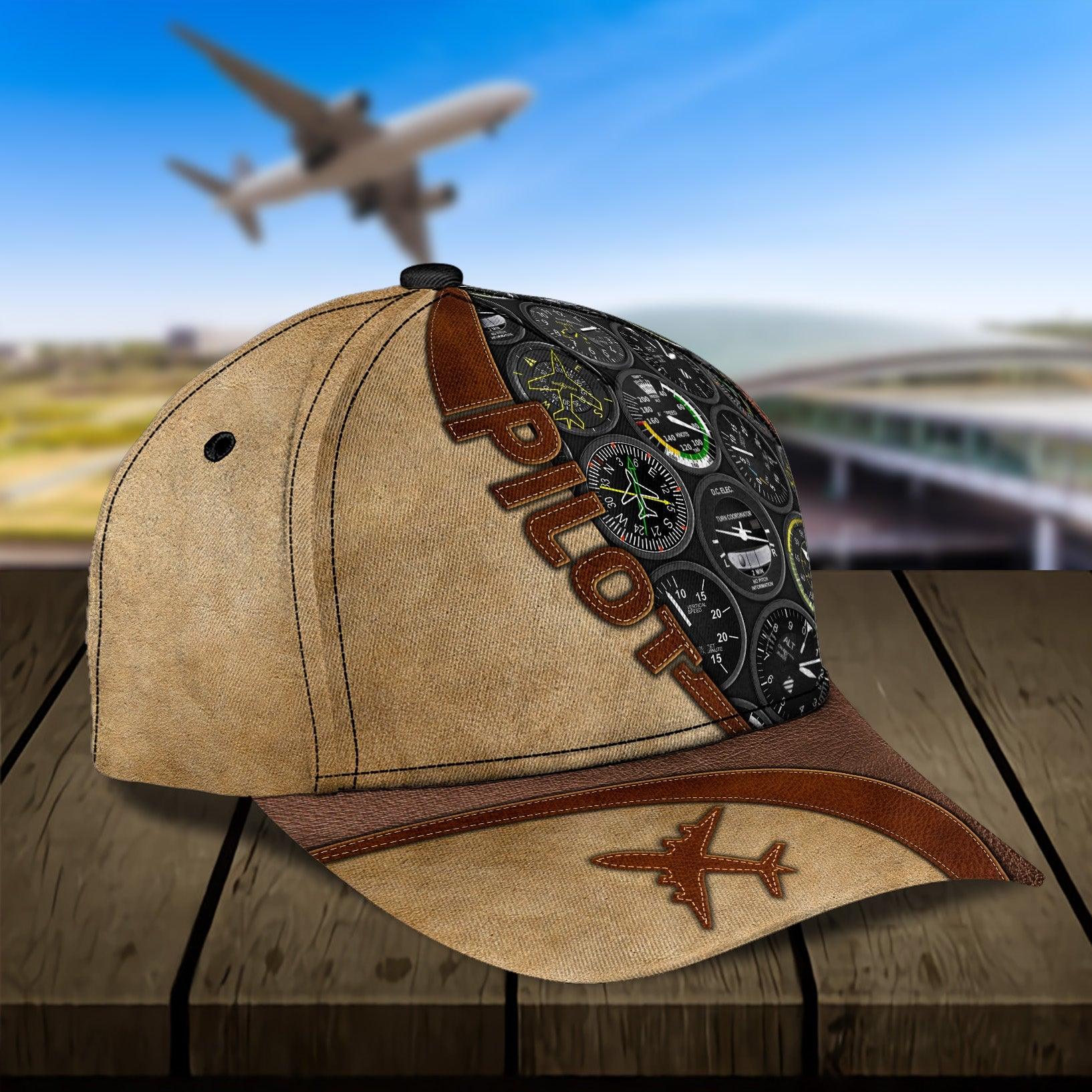 Personalized Pilot Classic Cap, Personalized Gift for Pilot Trucker Hats Custom Hats Gifts For Men & Women