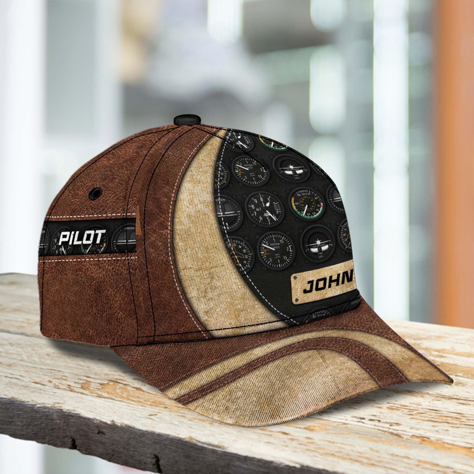 Personalized Pilot Classic Cap, Personalized Gift for Pilot Trucker Hats Custom Hats Gifts For Men & Women