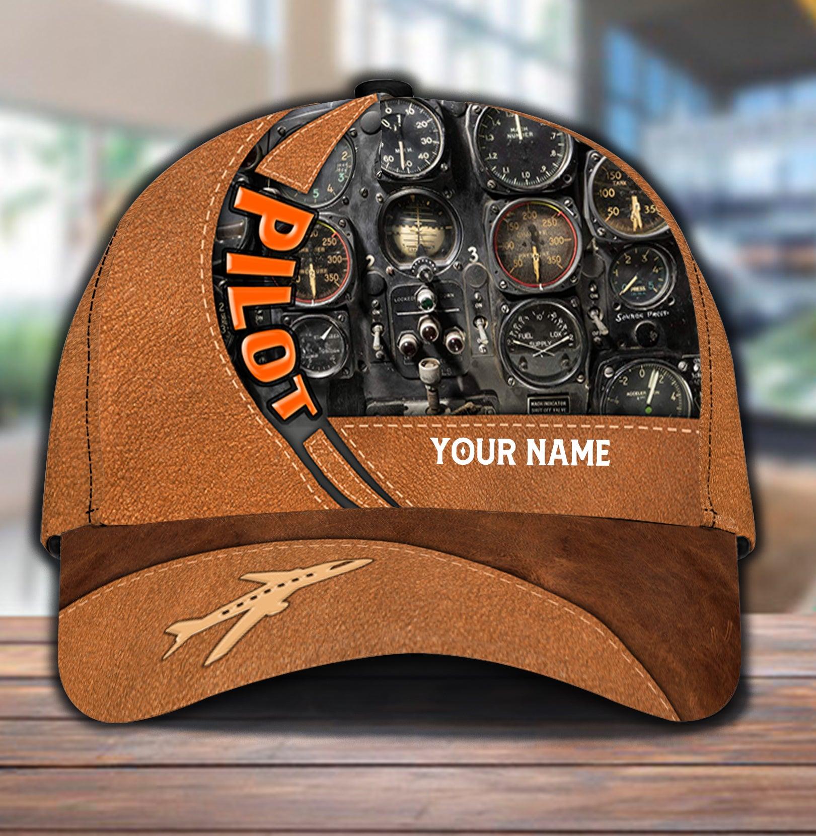 Personalized Pilot Classic Cap, Personalized Gift for Pilot Trucker Hats Custom Hats Gifts For Men & Women
