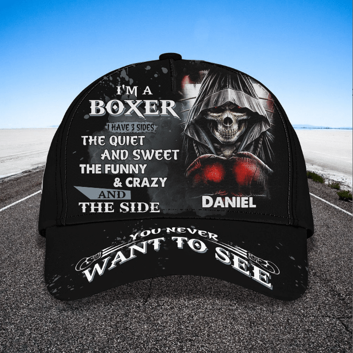 Personalized Pitbull Boxing Vintage Cap for Men, Pitbull Lovers, Boxing Lovers Hat for Him Trucker Hats Custom Hats Gifts For Men & Women