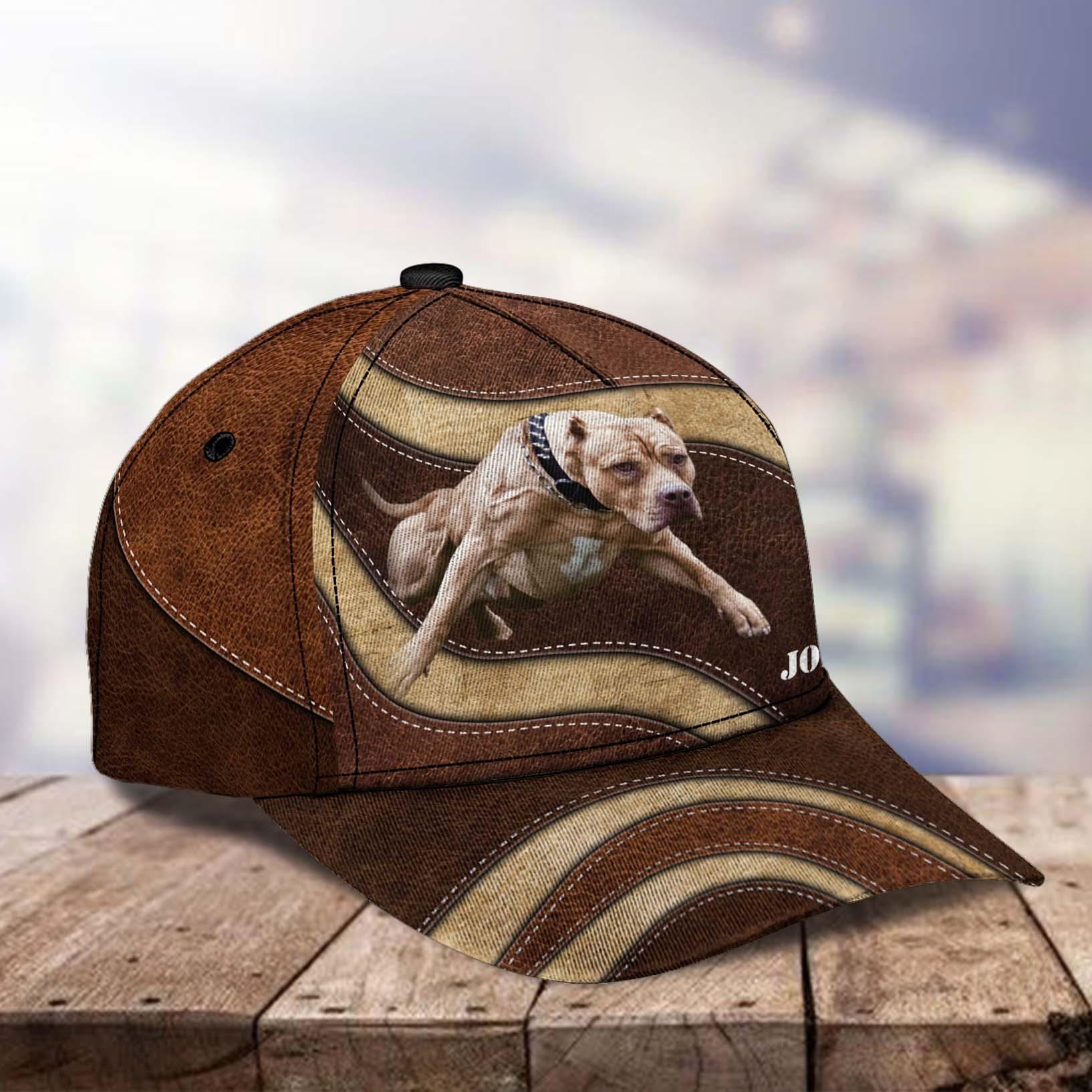 Personalized Pitbull Classic Cap, Personalized Gift for Pitbull Lovers Trucker Hats Custom Hats Gifts For Men & Women