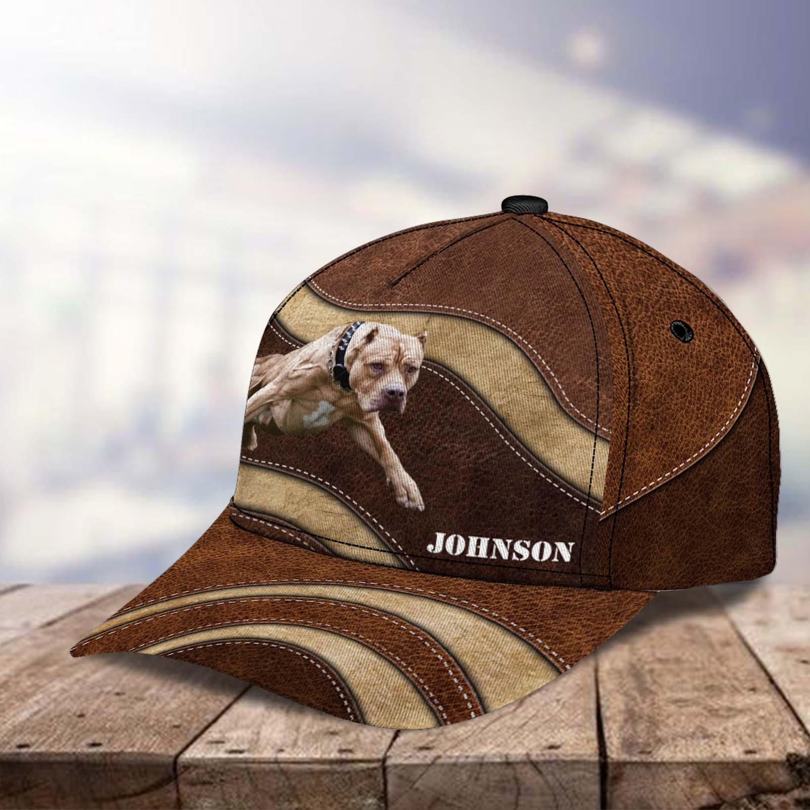 Personalized Pitbull Classic Cap, Personalized Gift for Pitbull Lovers Trucker Hats Custom Hats Gifts For Men & Women