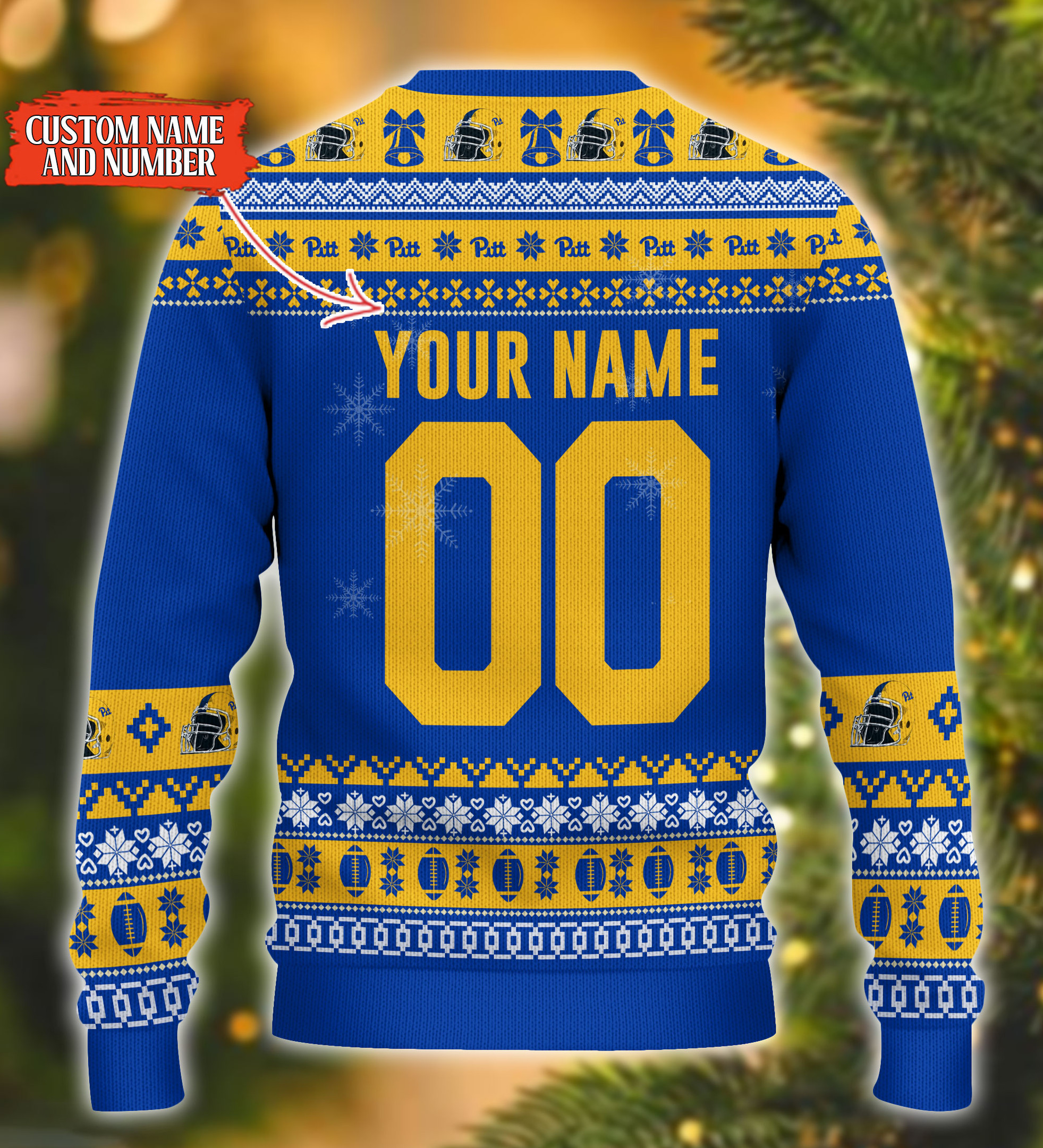 Personalized Pittsburgh Panthers Mickey Ugly Christmas Sweater Adult 3D Funny Matching for family - Image 3
