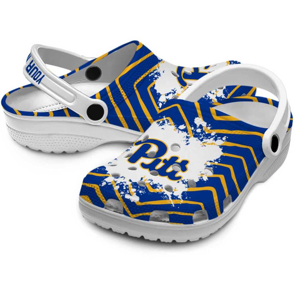 Personalized Pittsburgh Panthers Zigzag Paint Burst ClogTVC1801793 - Image 3