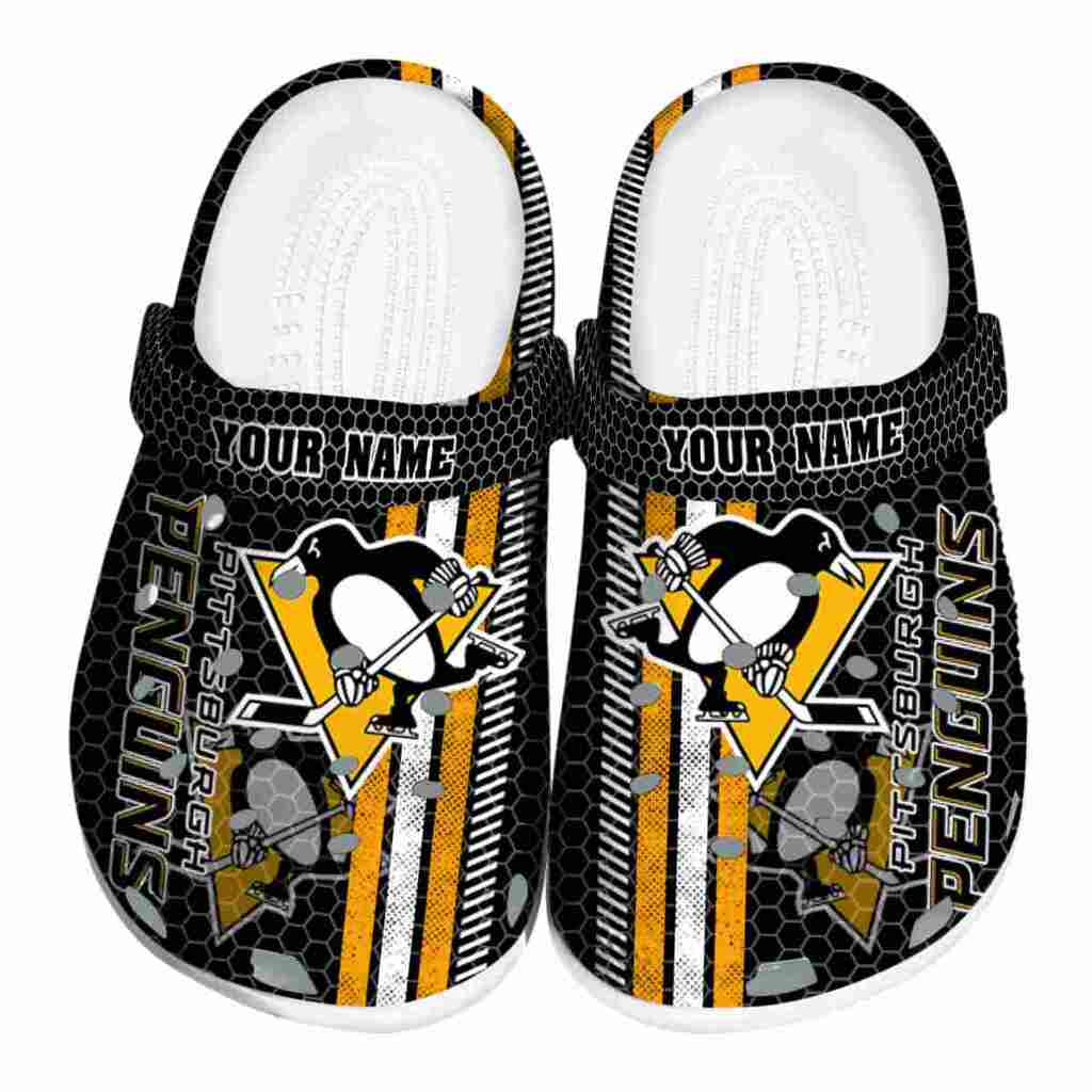 Personalized Pittsburgh Penguins Contrasting Stripes ClogTVC1801901