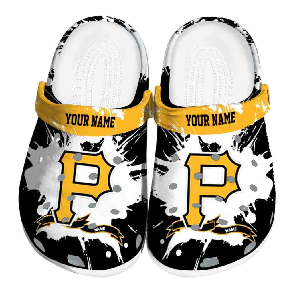 Personalized Pittsburgh Pirates Splatter Pattern ClogTVC1801165