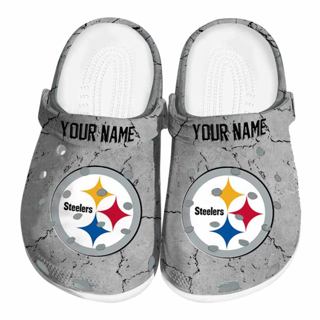 Personalized Pittsburgh Steelers Cracked Texture ClogTVC180153