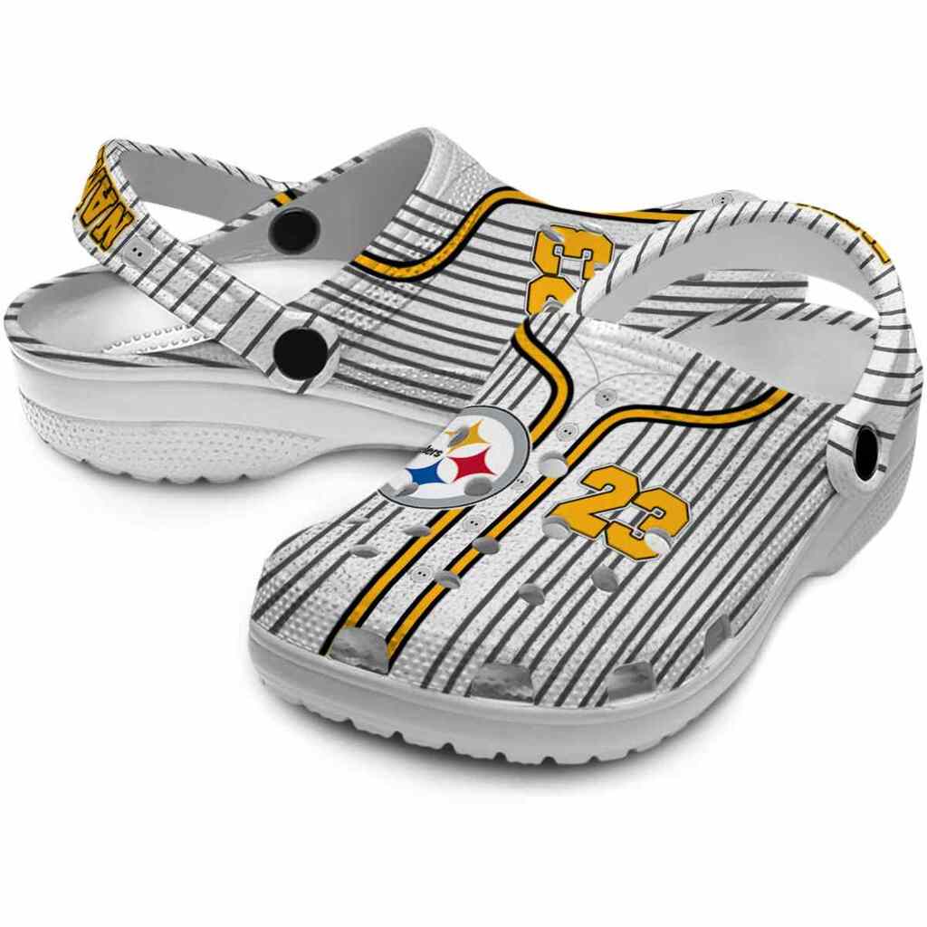 Personalized Pittsburgh Steelers Pinstripe Pattern ClogTVC180153 - Image 3