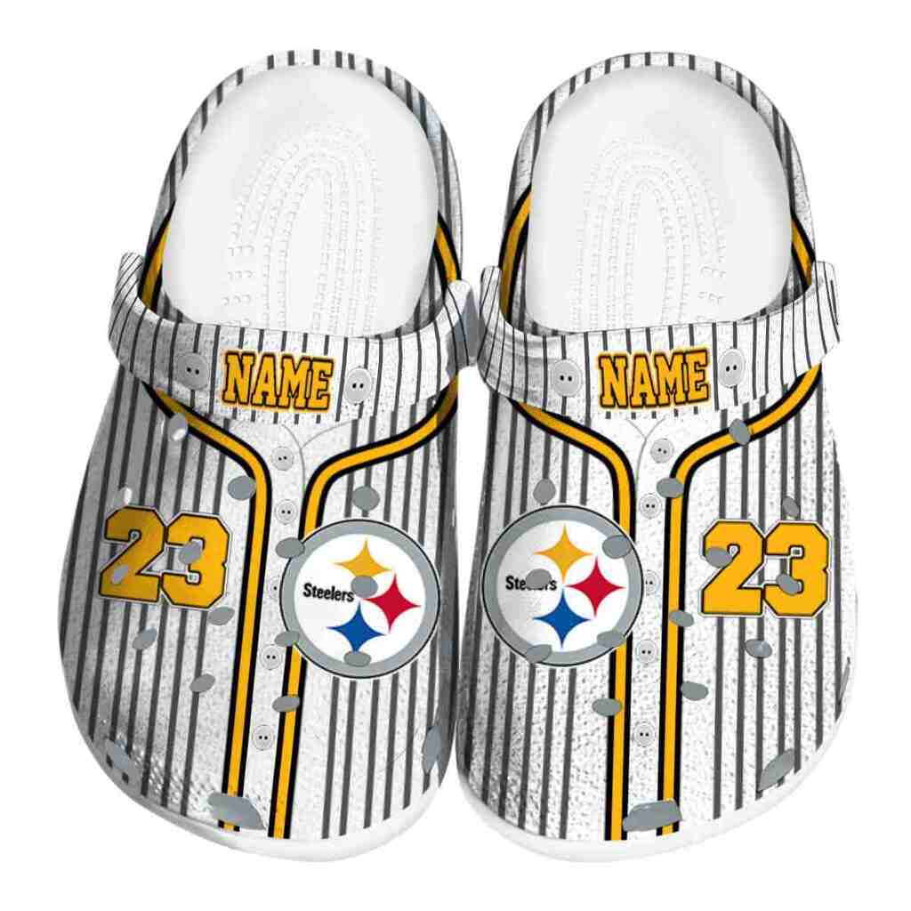 Personalized Pittsburgh Steelers Pinstripe Pattern ClogTVC180153