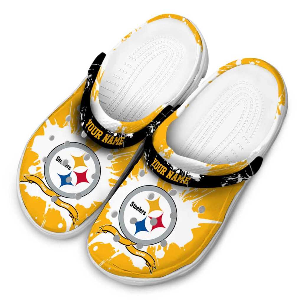 Personalized Pittsburgh Steelers Splatter Pattern ClogTVC180153 - Image 4