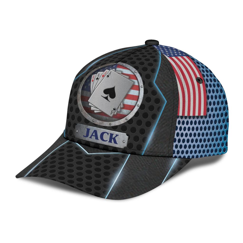 Personalized Pocker Classic Cap, Personalized Gift for Poker Lovers, Poker Players Trucker Hats Custom Hats Gifts For Men & Women