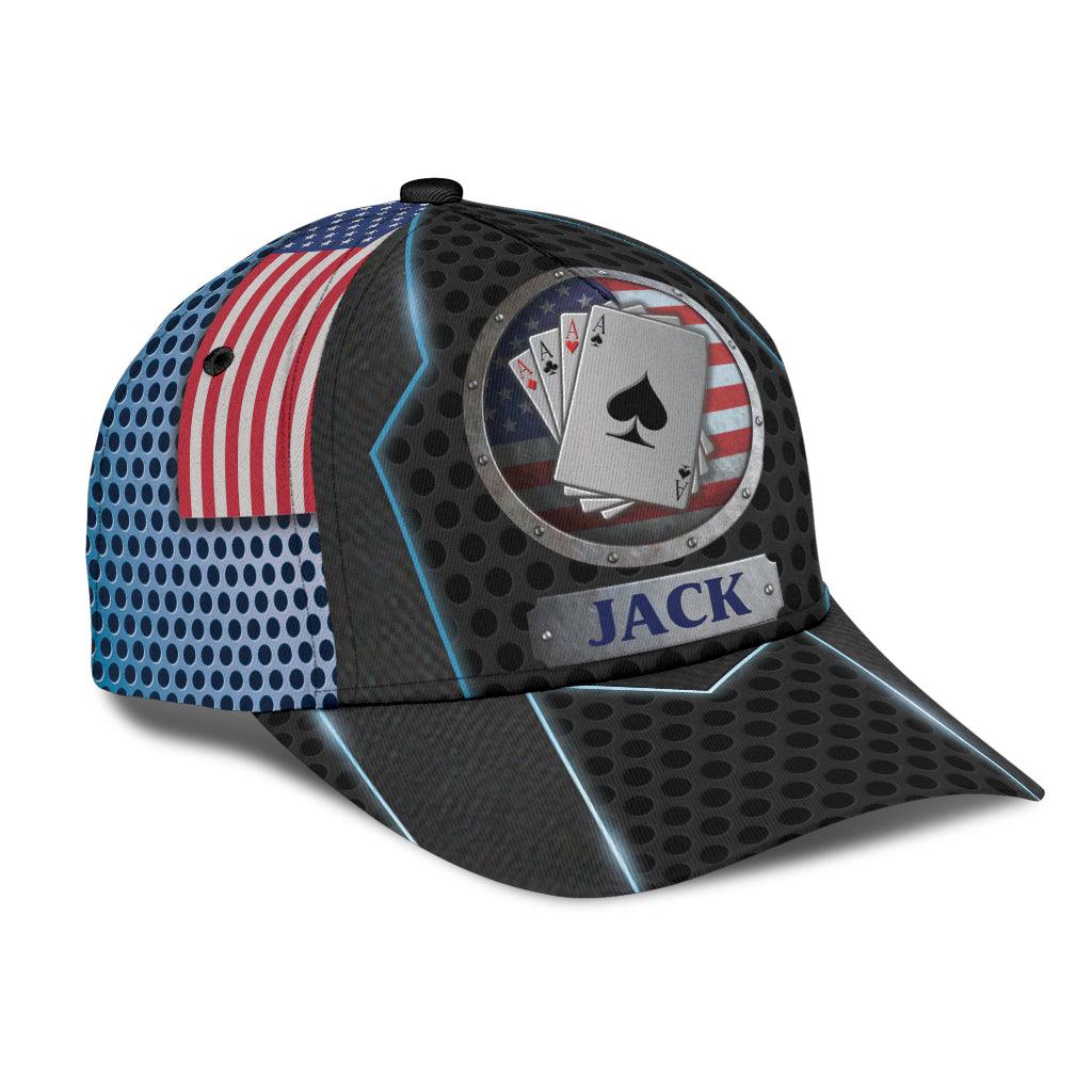Personalized Pocker Classic Cap, Personalized Gift for Poker Lovers, Poker Players Trucker Hats Custom Hats Gifts For Men & Women