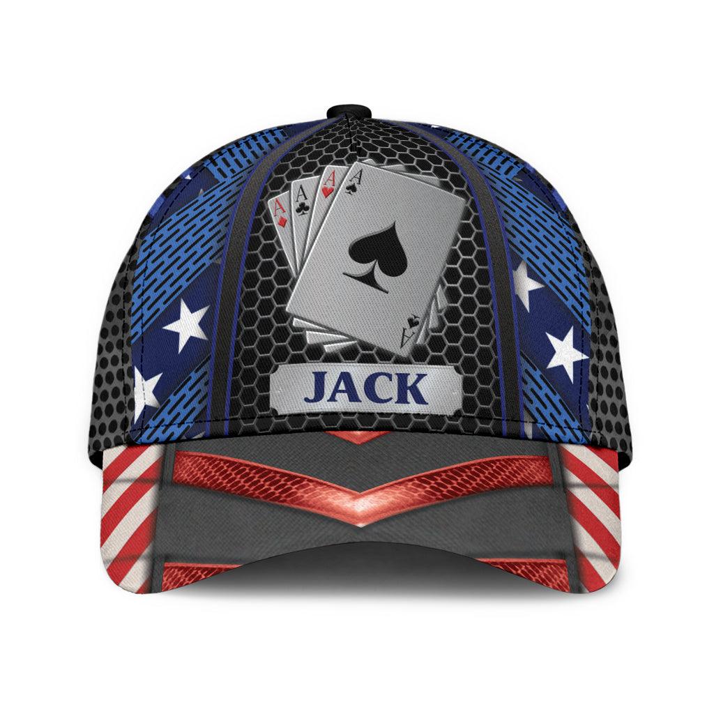 Personalized Pocker Classic Cap, Personalized Gift for Poker Lovers, Poker Players Trucker Hats Custom Hats Gifts For Men & Women