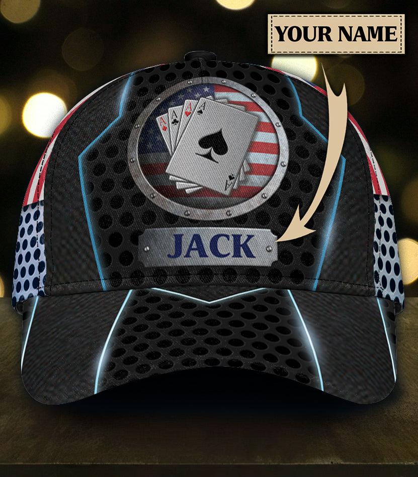 Personalized Pocker Classic Cap, Personalized Gift for Poker Lovers, Poker Players Trucker Hats Custom Hats Gifts For Men & Women