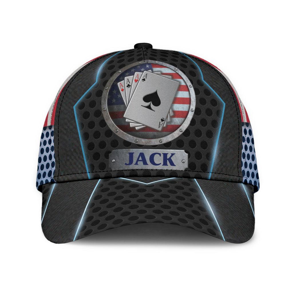 Personalized Pocker Classic Cap, Personalized Gift for Poker Lovers, Poker Players Trucker Hats Custom Hats Gifts For Men & Women