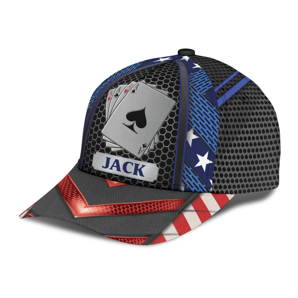 Personalized Pocker Classic Cap, Personalized Gift for Poker Lovers, Poker Players Trucker Hats Custom Hats Gifts For Men & Women