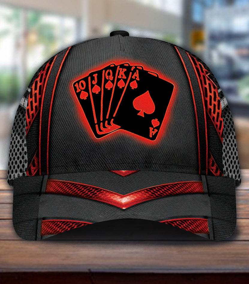 Personalized Poker Classic Cap, Gift for Poker Lovers, Poker Players Trucker Hats Custom Hats Gifts For Men & Women