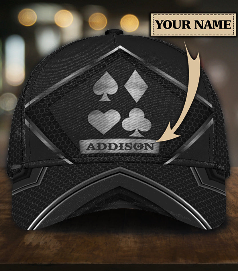 Personalized Poker Classic Cap, Gift for Poker Lovers, Poker Players Trucker Hats Custom Hats Gifts For Men & Women