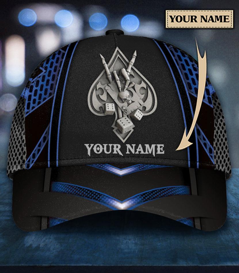 Personalized Poker Classic Cap, Personalized Gift for Poker Lovers, Poker Players Trucker Hats Custom Hats Gifts For Men & Women