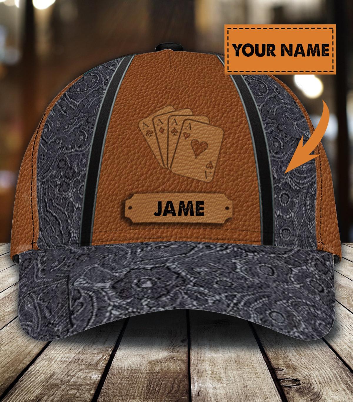 Personalized Poker Classic Cap, Personalized Gift for Poker Lovers, Poker Players Trucker Hats Custom Hats Gifts For Men & Women