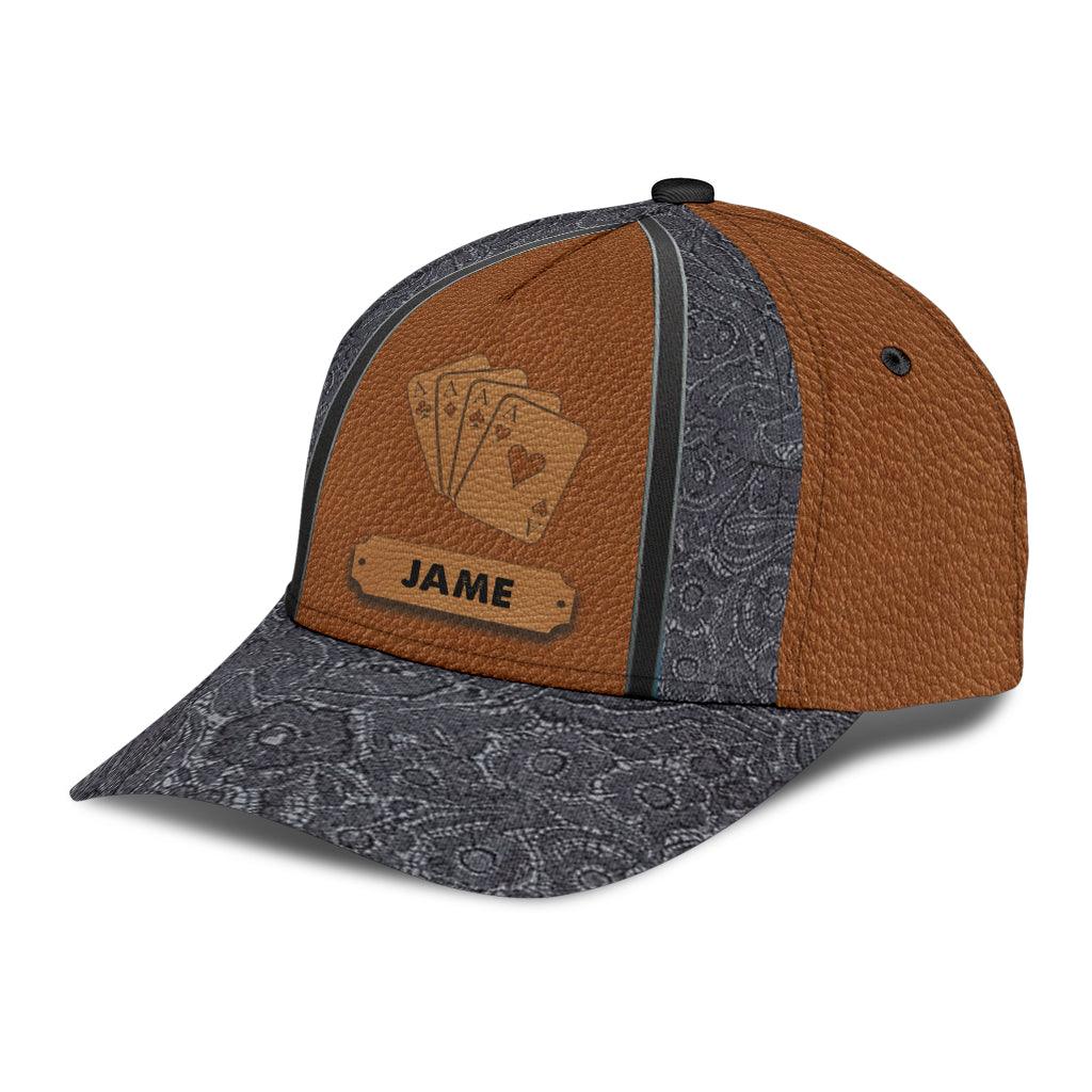Personalized Poker Classic Cap, Personalized Gift for Poker Lovers, Poker Players Trucker Hats Custom Hats Gifts For Men & Women