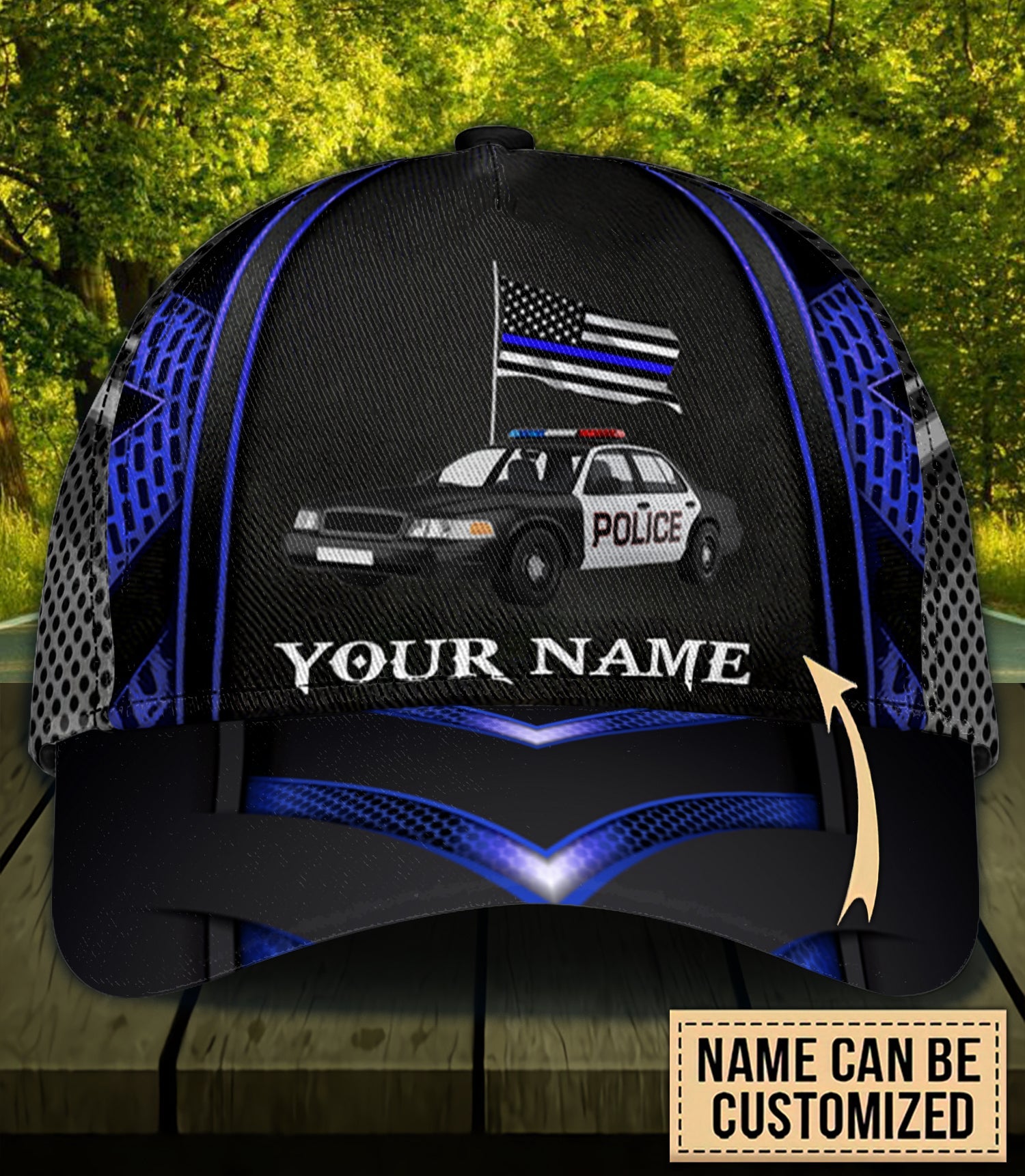 Personalized Police Classic Cap, Personalized Gift for Police Trucker Hats Custom Hats Gifts For Men & Women
