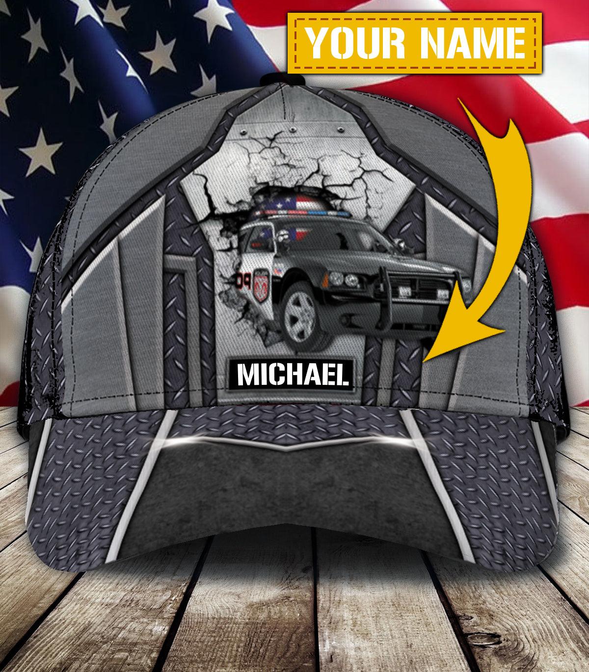 Personalized Police Classic Cap, Personalized Gift for Police Trucker Hats Custom Hats Gifts For Men & Women