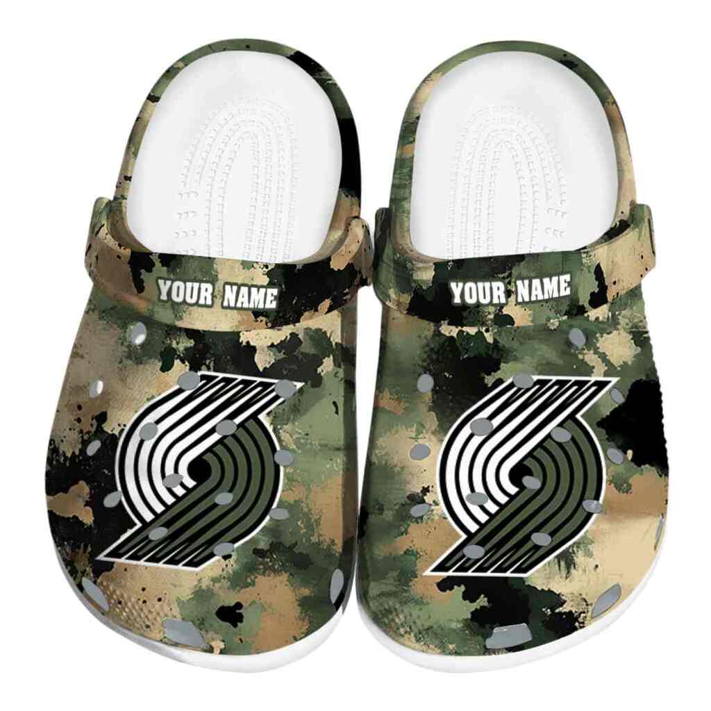 Personalized Portland Trail Blazers Camouflage Craze ClogTVC1801692