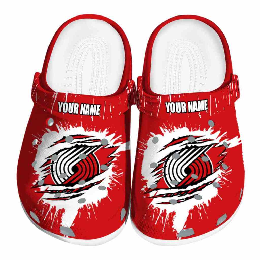 Personalized Portland Trail Blazers Splash Motif Background ClogTVC1801693