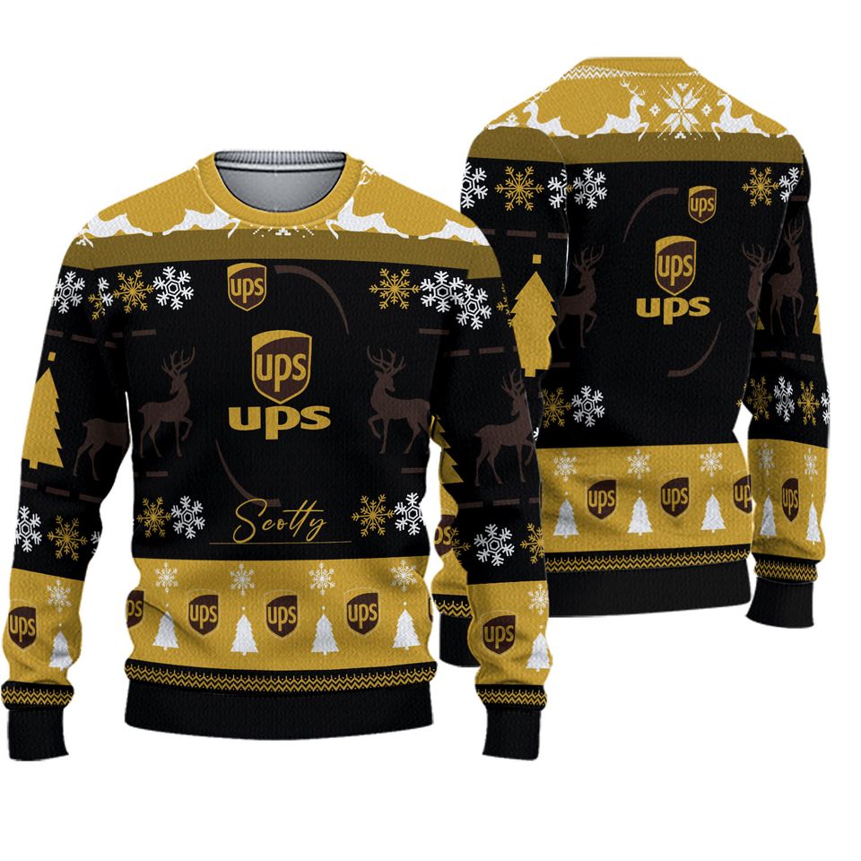 Personalized Postal Service Ugly Christmas Sweater