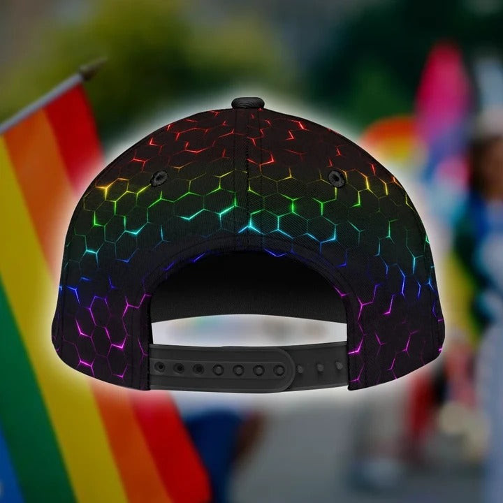 Personalized Pride Baseball Cap For Couple Gay, Lesbian Gifts, Color Of Life Lgbt 3D Baseball Cap Hat Trucker Hats Custom Hats Gifts For Men & Women