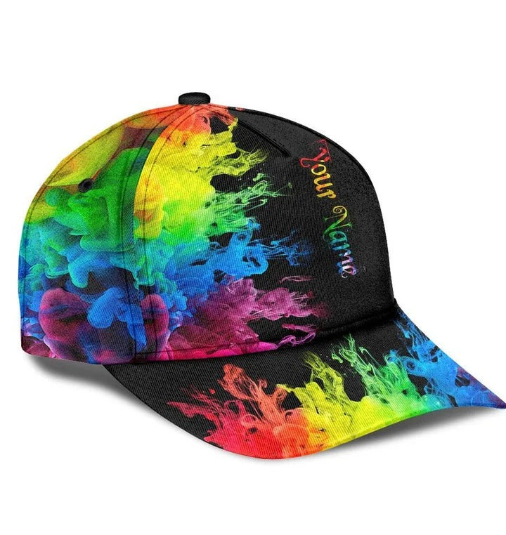 Personalized Pride Baseball Cap For Couple Gay, Lesbian Gifts, Color Of Life Lgbt 3D Baseball Cap Hat Trucker Hats Custom Hats Gifts For Men & Women