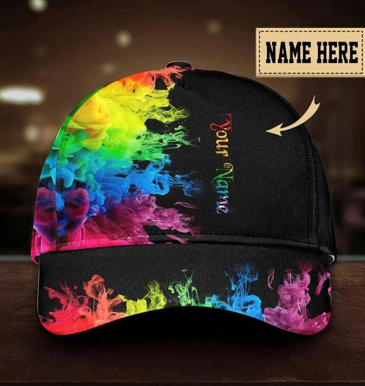Personalized Pride Baseball Cap For Couple Gay, Lesbian Gifts, Color Of Life Lgbt 3D Baseball Cap Hat Trucker Hats Custom Hats Gifts For Men & Women