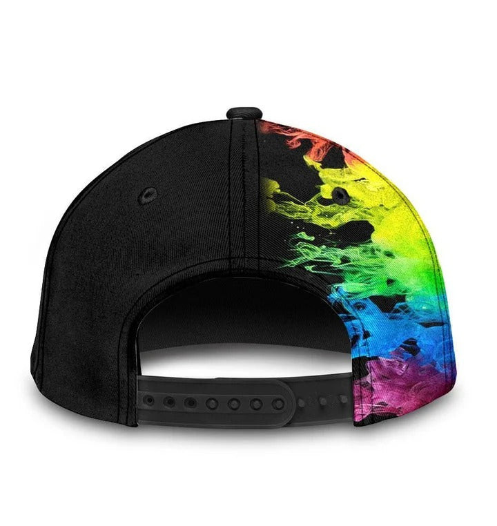 Personalized Pride Baseball Cap For Couple Gay, Lesbian Gifts, Color Of Life Lgbt 3D Baseball Cap Hat Trucker Hats Custom Hats Gifts For Men & Women