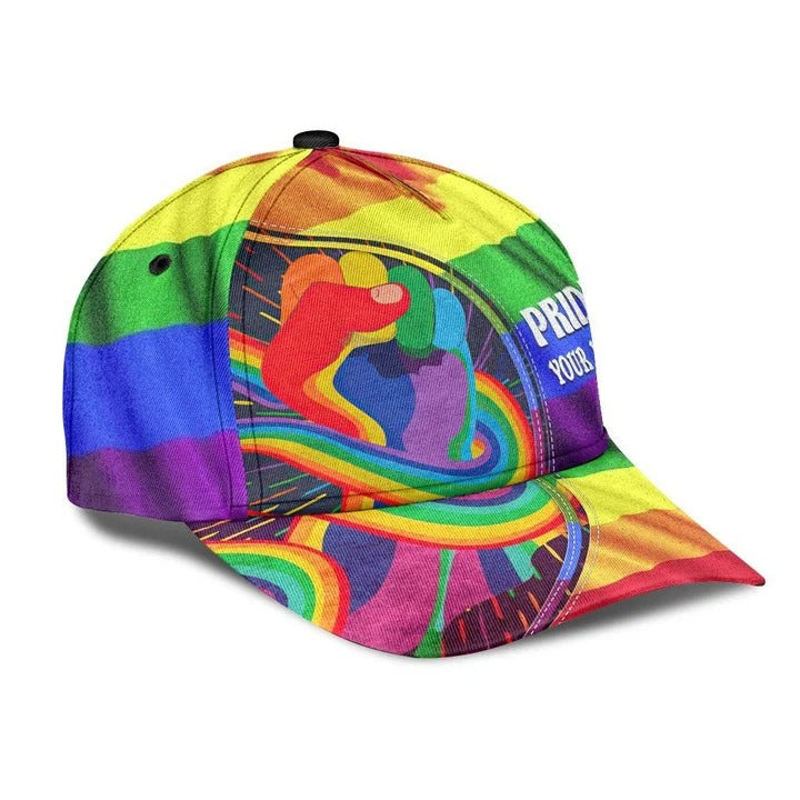 Personalized Pride Baseball Cap For Gay Lesbian, Love Respect Diversity LGBT Printing 3D Classic Cap Hat Trucker Hats Custom Hats Gifts For Men & Women