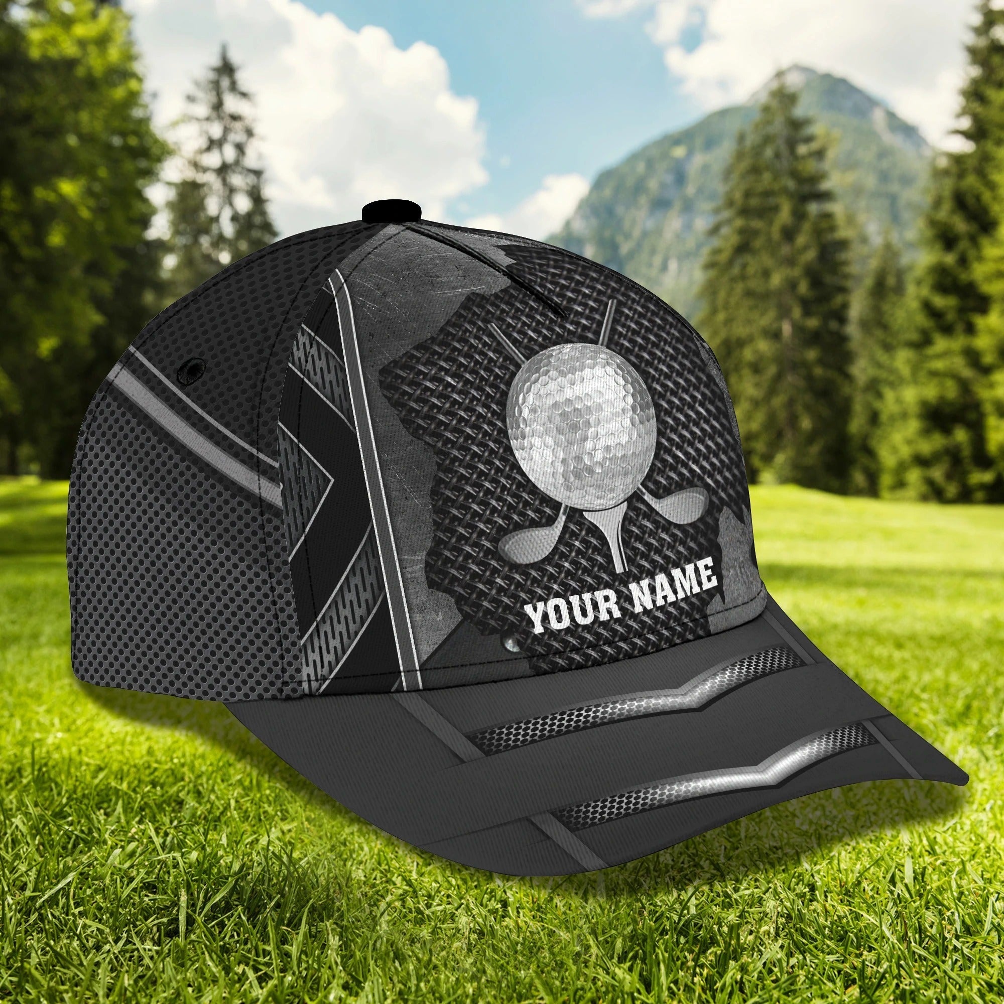 Personalized Progress Of A Golf Master 3D Cap Hat, I Love Golf Full Print White Cap Hat Trucker Hats Custom Hats Gifts For Men & Women