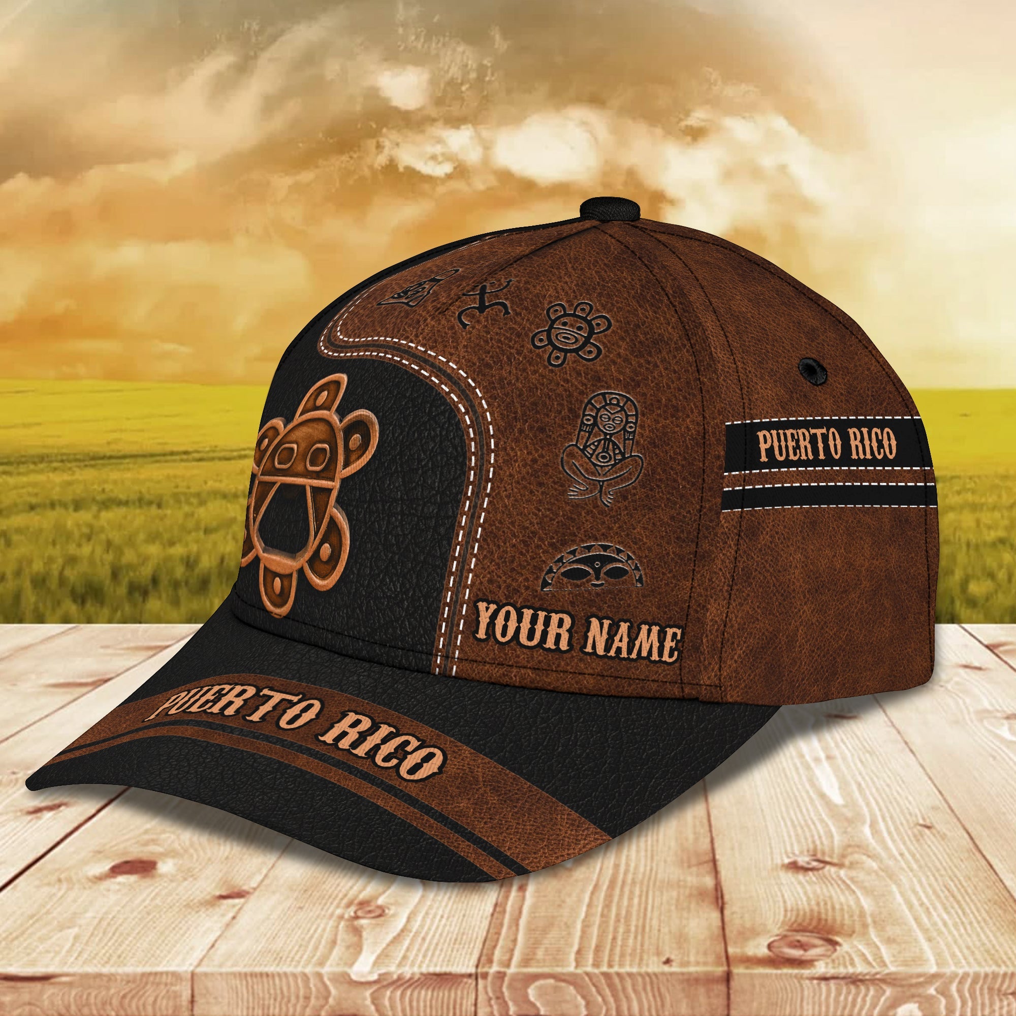 Personalized Puerto Rico Classic Cap Trucker Hats Custom Hats Gifts For Men & Women