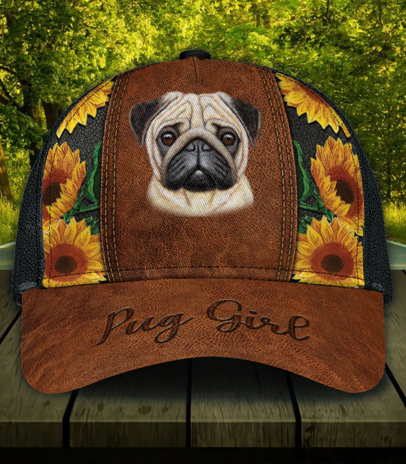 Personalized Pug Classic Cap Trucker Hats Custom Hats Gifts For Men & Women