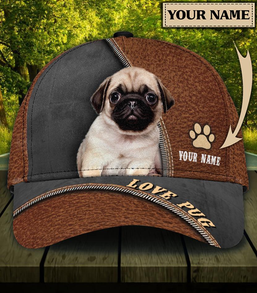 Personalized Pug Classic Cap Trucker Hats Custom Hats Gifts For Men & Women